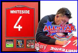 Framed Norman Whiteside Signed Manchester United 1985 Football Shirt Coa Proof