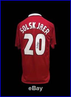Framed Ole Gunnar Solskjaer Signed Manchester United Champions League 1999 Shirt