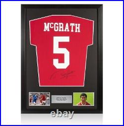 Framed Paul McGrath Signed Manchester United Shirt Number 5 Autograph