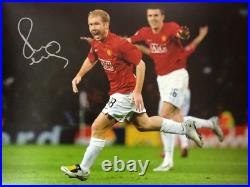 Framed Paul Scholes Signed Manchester United Champions League Photo See Proof Framed Paul Scholes Signed Manchester United Champions League Photo See Proof