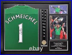 Framed Peter Schmeichel Signed Nike Shirt & Proof Coa Manchester United Football