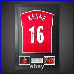 Framed Roy Keane Manchester United Signed Shirt Private Signing £299 With COA