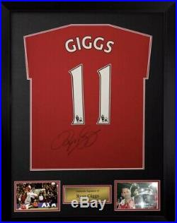 Framed Ryan Giggs Signed Manchester United 11 Shirt & Coa