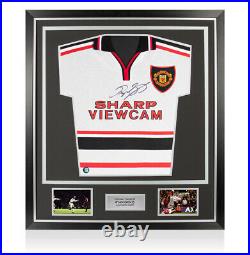 Framed Ryan Giggs Signed Manchester United Shirt 1999, Away Premium