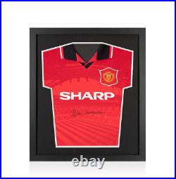 Framed Sir Alex Ferguson Signed Manchester United Shirt 1996, Home Compact