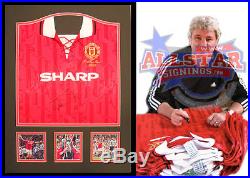 Framed Steve Bruce Signed Manchester United 1994 Fa Cup Final Shirt See Proof