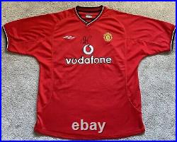 Framed Vintage Signed (ryan Giggs) Manchester United 2000-01 Home Shirt ++coa