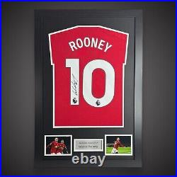 Framed Wayne Rooney Hand Signed Manchester United Shirt With COA £245