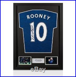 Framed Wayne Rooney Signed Manchester United Away Shirt 2016/17 Fan Style Numb