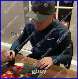 Framed Wayne Rooney Signed Manchester United Photo Celebration Autograph