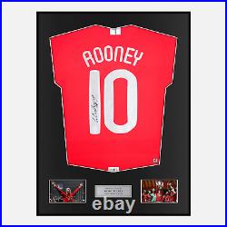 Framed Wayne Rooney Signed Manchester United Shirt 2008 CL Final Modern