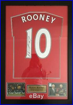 Framed Wayne Rooney Signed Manchester United Shirt 2016/2017 Number 10