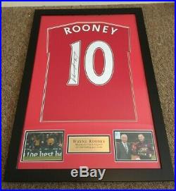 Framed Wayne Rooney Signed Manchester United Shirt 2016/2017 Number 10