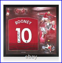 Framed Wayne Rooney Signed Manchester United Shirt Montage Framing