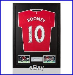 Framed Wayne Rooney Signed Manchester United Shirt Number 10 Autograph