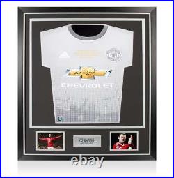 Framed Wayne Rooney Signed Manchester United Shirt Third, 2017-18 Premium