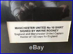 Framed Wayne Rooney signed No. 10 Manchester United t-shirt