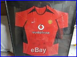 Framed and Signed Manchester United Shirt 2004 with Cristiano Ronaldo signature