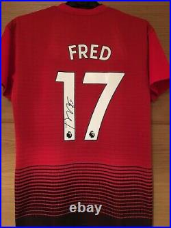 Fred Signed Manchester United Shirt 18/19 Shirt, Brazil Legend With Proof
