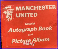 Fully Signed 1970s Manchester United Official Autograph Book Picture Album X15