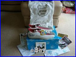 GEORGE BEST Manchester United GIFT Ben Sherman trainers Ltd Edit SIGNED Boxed