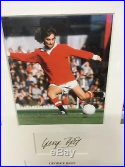 GEORGE BEST Signed and Framed George Best Picture MANCHESTER UNITED