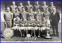 GEORGE BEST plus MANCHESTER UNITED 1964-65 CHAMPIONS SIGNED PHOTO