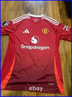 Garnacho hand signed Manchester United home shirt with Coa included Garnacho hand signed Manchester United home shirt with Coa included