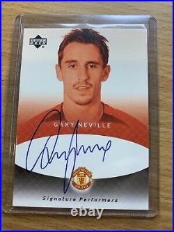 Gary Neville 2002 Upper Deck UD Manchester United Autographed Auto Signed Card