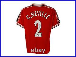 Gary Neville Manchester United 1999 Signed Football Shirt COA