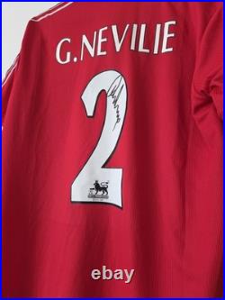 Gary Neville Manchester United Signed 99 Home Prem Shirt Gary Neville Manchester United Signed 99 Home Prem Shirt