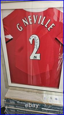 Gary Neville Manchester United Signed And Framed Football Shirt Gary Neville Manchester United Signed And Framed Football Shirt