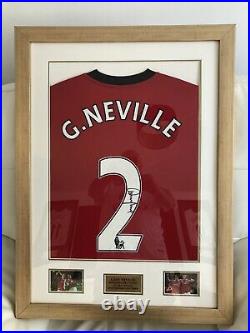 Gary Neville Manchester United Signed Shirt With COA
