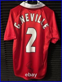 Gary Neville Signed Manchester United 1999 Shirt With Proof