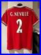 Gary Neville signed Manchester United 98 99 home shirt jersey photo proof + COA