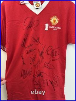 Genuine Hand Signed Manchester United Shirt -Scholes, Ferdinand, Irwin
