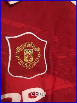 Genuine Signed Mark Hughes Manchester United Home Shirt XXL Umbro 1994/96 #10