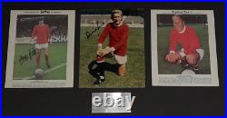 George Best Denis Law Bobby Charlton Signed Manchester United Holy Trinity COA