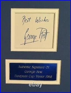 George Best Hand Signed Manchester United 1968 European Cup Framed With C. O. A