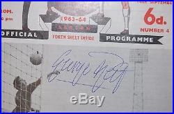George Best Manchester United Signed First Team Debut 14/09/1963 Programme