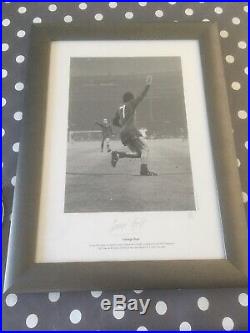 George Best Manchester United Signed PIXSPORTIQUE Print 1968 European Cup Final