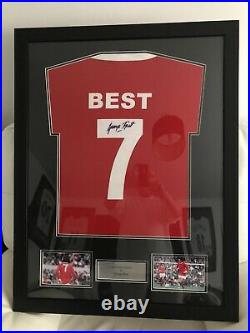 George Best Manchester United Signed Shirt With COA