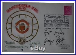 George Best SIGNED Autograph First Day Cover FDC 70 Years Manchester United COA