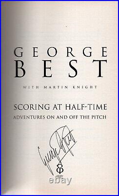 George Best SIGNED Scoring at Half-Time Manchester United Football Ireland Busby