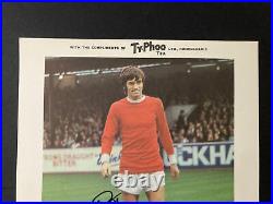 George Best Signed 1968 Manchester United Card Hand Signed Typhoo Tea Card