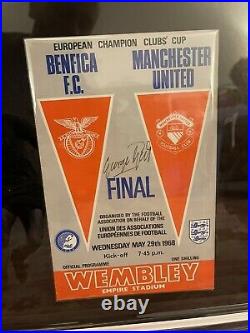 George Best Signed 1968 Manchester United European Cup Final Shirt & Programme
