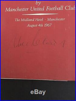 George Best Signed Manchester United autographs 1966-67 Champions Menu X5