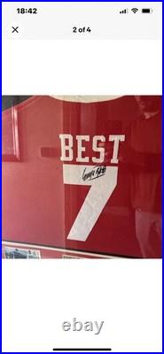 George Best Signed Number 7 Shirt in presentation frame Manchester United George Best Signed Number 7 Shirt in presentation frame Manchester United