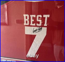 George Best Signed Number 7 Shirt in presentation frame Manchester United George Best Signed Number 7 Shirt in presentation frame Manchester United