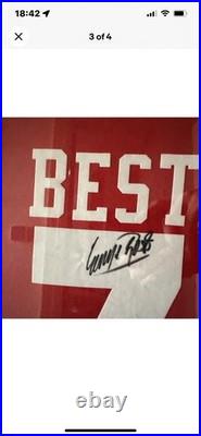 George Best Signed Number 7 Shirt in presentation frame Manchester United George Best Signed Number 7 Shirt in presentation frame Manchester United